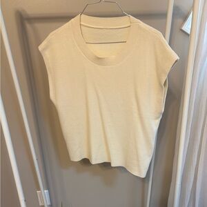 Classic Cream Sleeveless Knit Top - Women